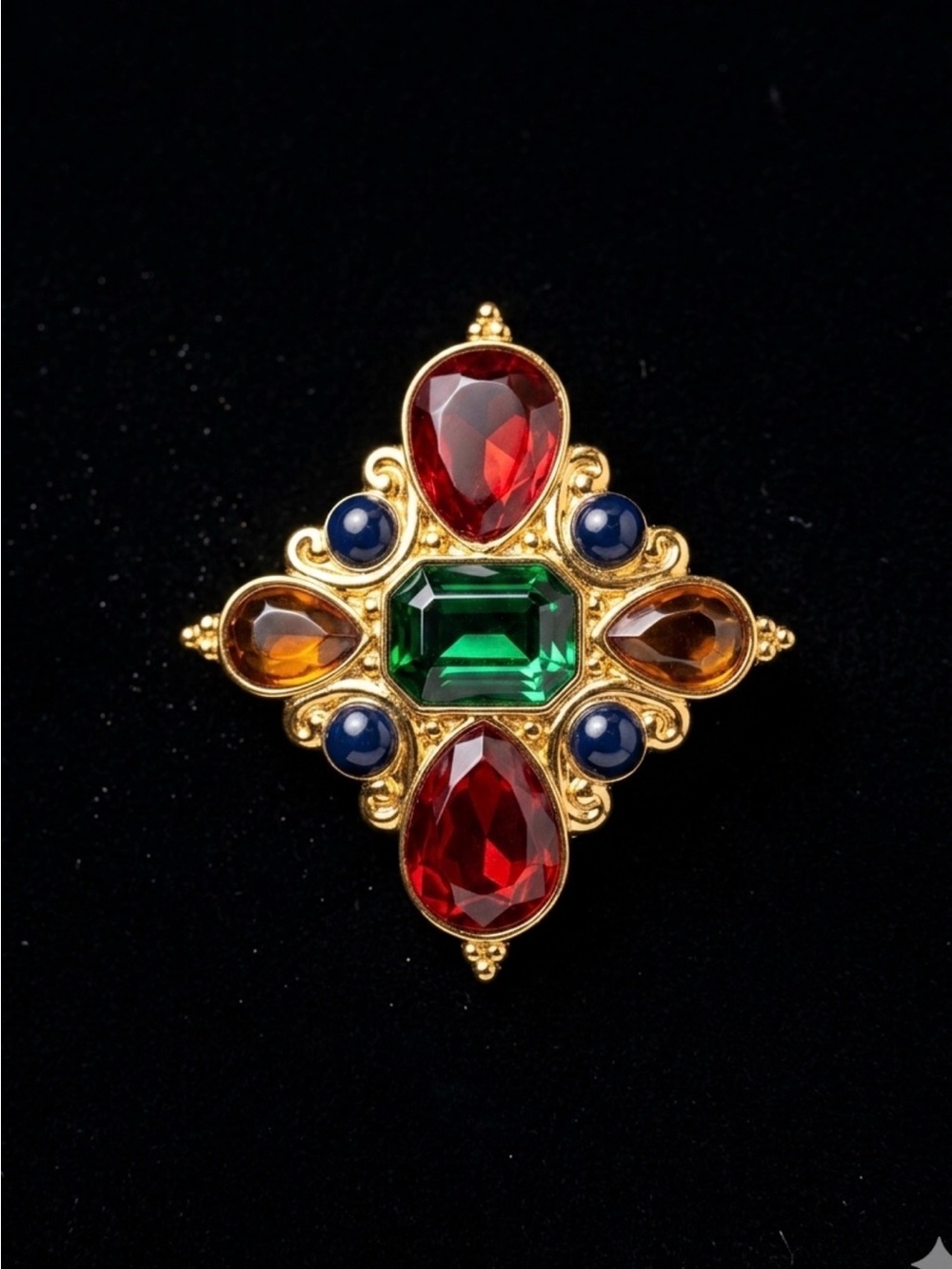 #298 Vintage Jay Strongwater Maltese Cross Pendant